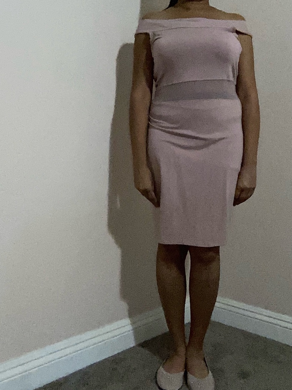 Charlotte Russe Blush One-Shoulder Bodycon Dress